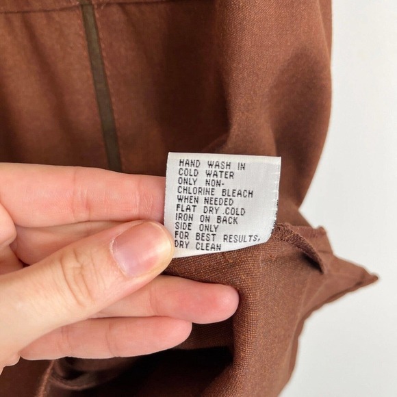 Power Play Men's Button Up Front Shirt XL Brown Heavyweight Long Sleeve NWOT - Picture 7 of 7